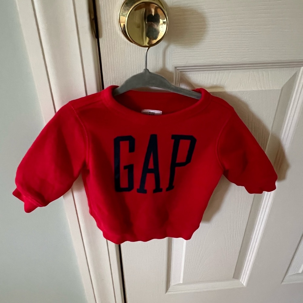 Red Baby Gap Logo Sweatshirt - 3-6 months